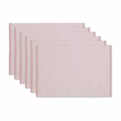 Design Imports Pale Mauve Eco-Friendly Chambray Fine Ribbed 6-pc. Placemat