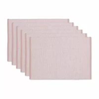 Design Imports Pale Mauve Eco-Friendly Chambray Fine Ribbed 6-pc. Placemat
