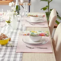 Design Imports Pale Mauve Eco-Friendly Chambray Fine Ribbed 6-pc. Placemat
