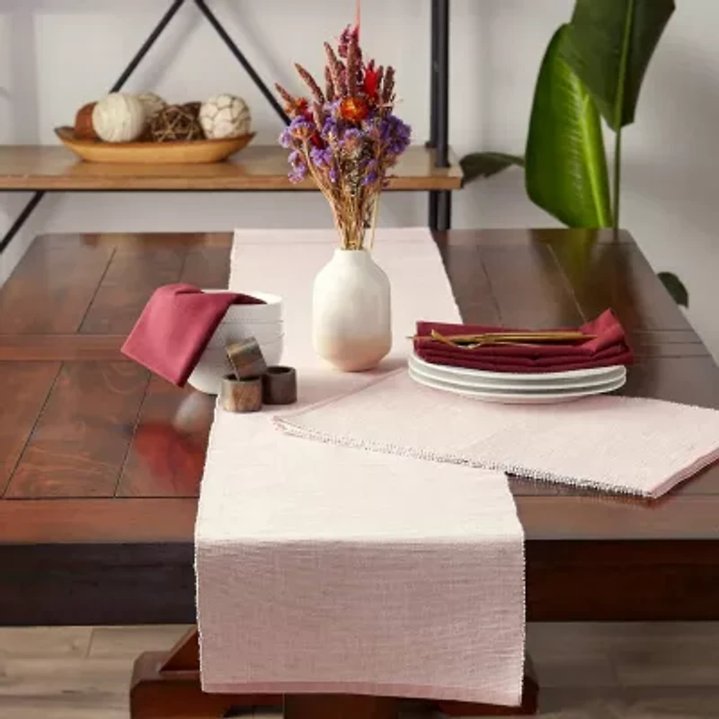 Design Imports Pale Mauve Eco-Friendly Chambray Fine Ribbed 6-pc. Placemat