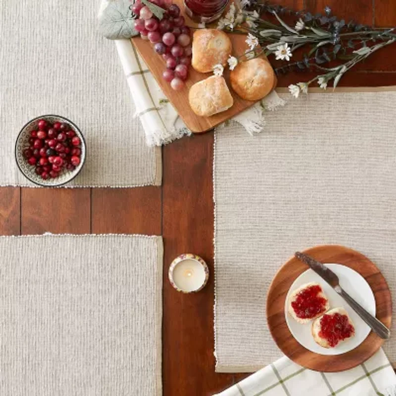 Design Imports Stone Eco-Friendly Chambray Fine Ribbed 6-pc. Placemat