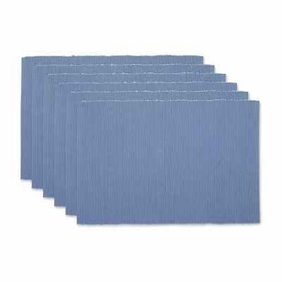 Design Imports Stonewash Blue Ribbed 6-pc. Placemat