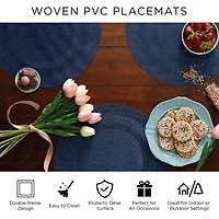 Design Imports Aqua Pvc Doubleframe 6-pc. Placemat