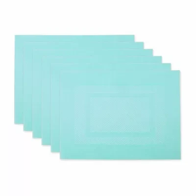 Design Imports Aqua Pvc Doubleframe 6-pc. Placemat