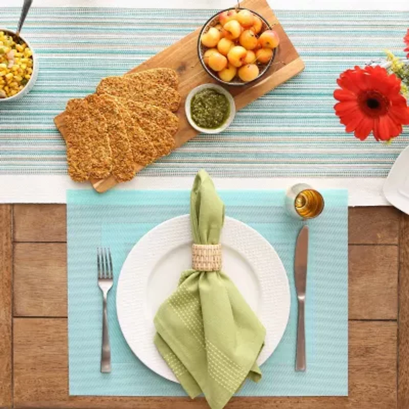 Design Imports Aqua Pvc Doubleframe 6-pc. Placemat