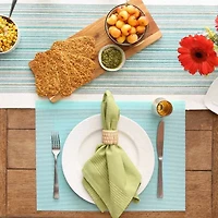 Design Imports Aqua Pvc Doubleframe 6-pc. Placemat