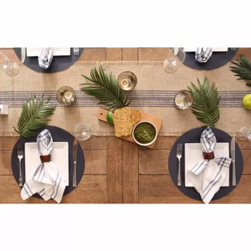Design Imports Stonewash Blue  Pvc Doubleframe 6-pc. Placemat