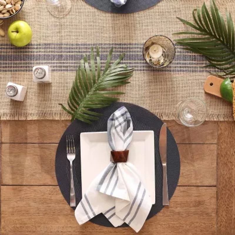 Design Imports Stonewash Blue  Pvc Doubleframe 6-pc. Placemat
