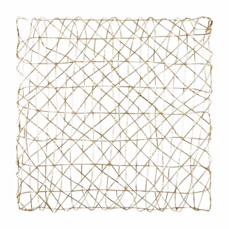 Design Imports Gold Woven Paper Square 6-pc. Placemat