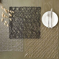 Design Imports Gold Woven Paper Square 6-pc. Placemat