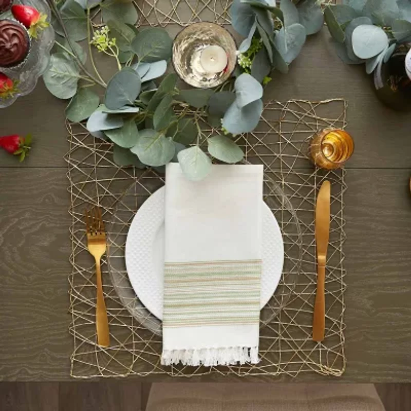 Design Imports Gold Woven Paper Square 6-pc. Placemat