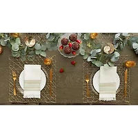 Design Imports Gold Woven Paper Square 6-pc. Placemat