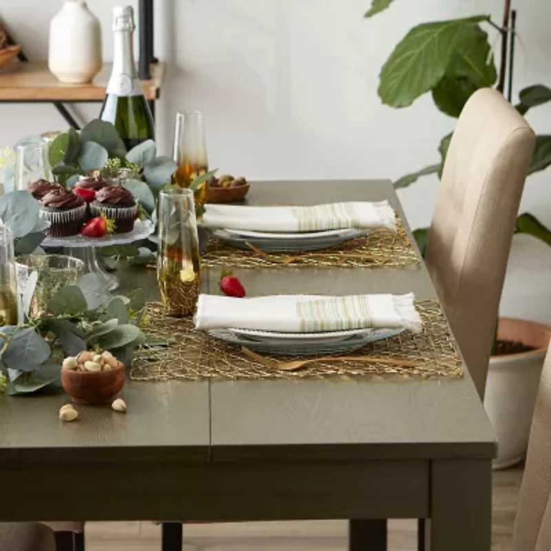 Design Imports Gold Woven Paper Square 6-pc. Placemat