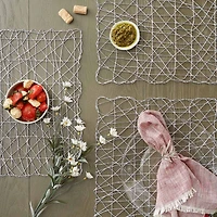 Design Imports Silver Woven Paper Square 6-pc. Placemat