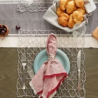 Design Imports Silver Woven Paper Square 6-pc. Placemat