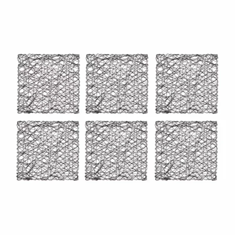Design Imports Black Woven Paper Square 6-pc. Placemat