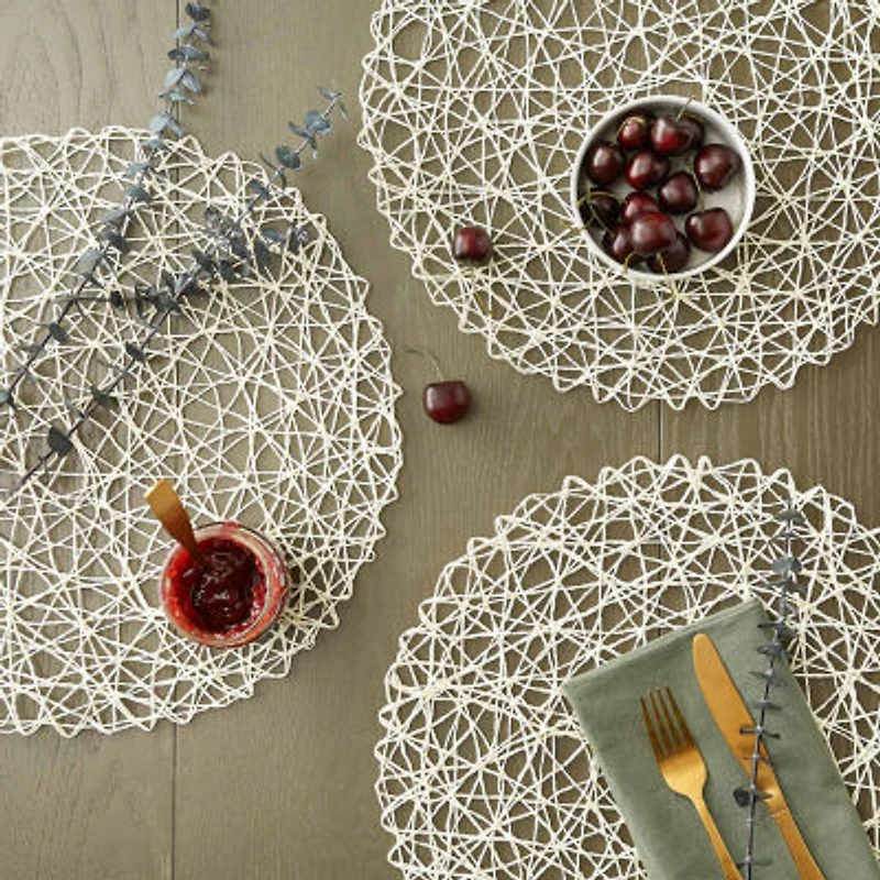 Design Imports Off-White Woven Paper 6-pc. Placemat