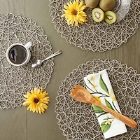 Design Imports Gray Woven Paper 6-pc. Placemat