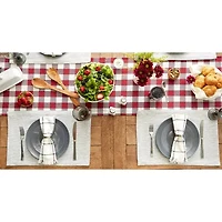 Design Imports Light Gray And Off-White Tonal Recycled Cotton Slubby Rib 6-pc. Placemat