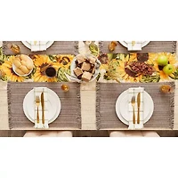 Design Imports Mushroom Variegated Fringe 6-pc. Placemat