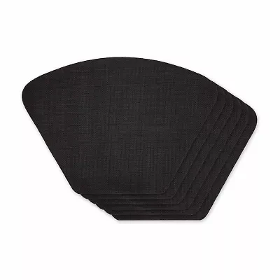 Design Imports Black Solid  Table 6-pc. Placemat