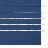 Design Imports Navy/Off-White Stripe Tassel  Set/4 4-pc. Placemat