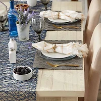 Design Imports Gray Basketweave Rectangle Woven  Set/4 4-pc. Placemat