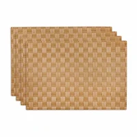 Design Imports Natural Basketweave Rectangle Woven 4-pc. Placemat