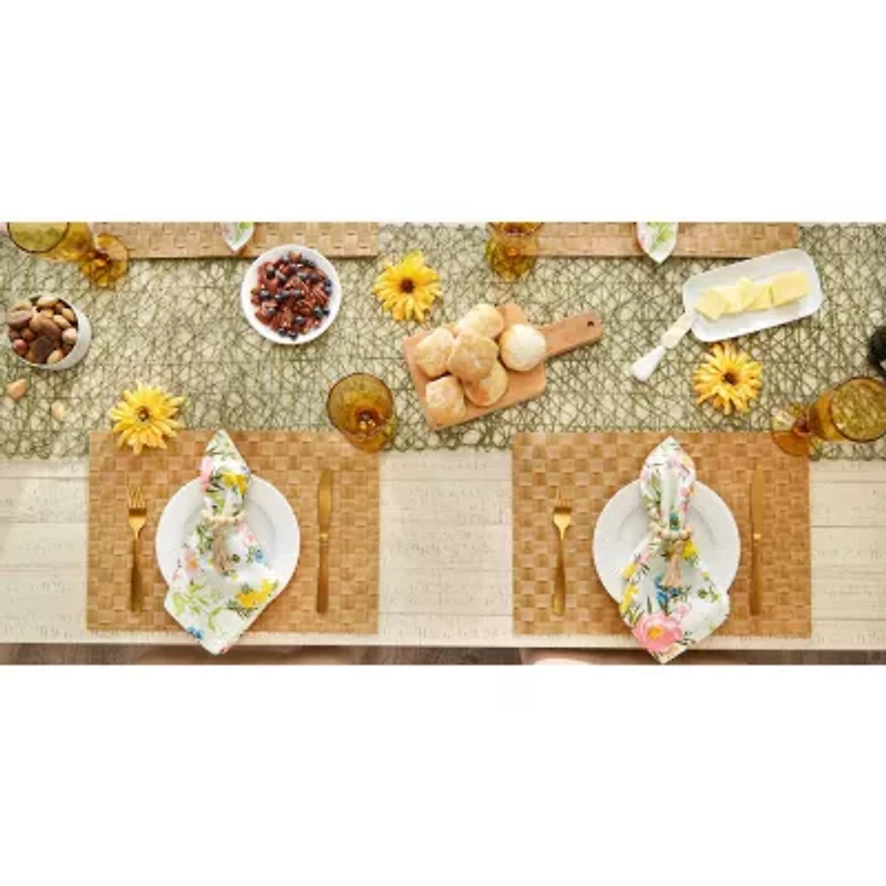 Design Imports Natural Basketweave Rectangle Woven 4-pc. Placemat
