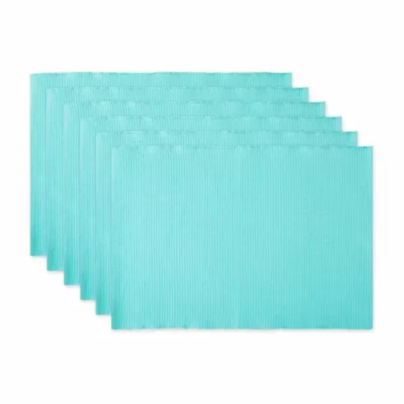 Design Imports Aqua Ribbed 6-pc. Placemat
