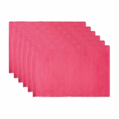Design Imports Flamingo Ribbed 6-pc. Placemat
