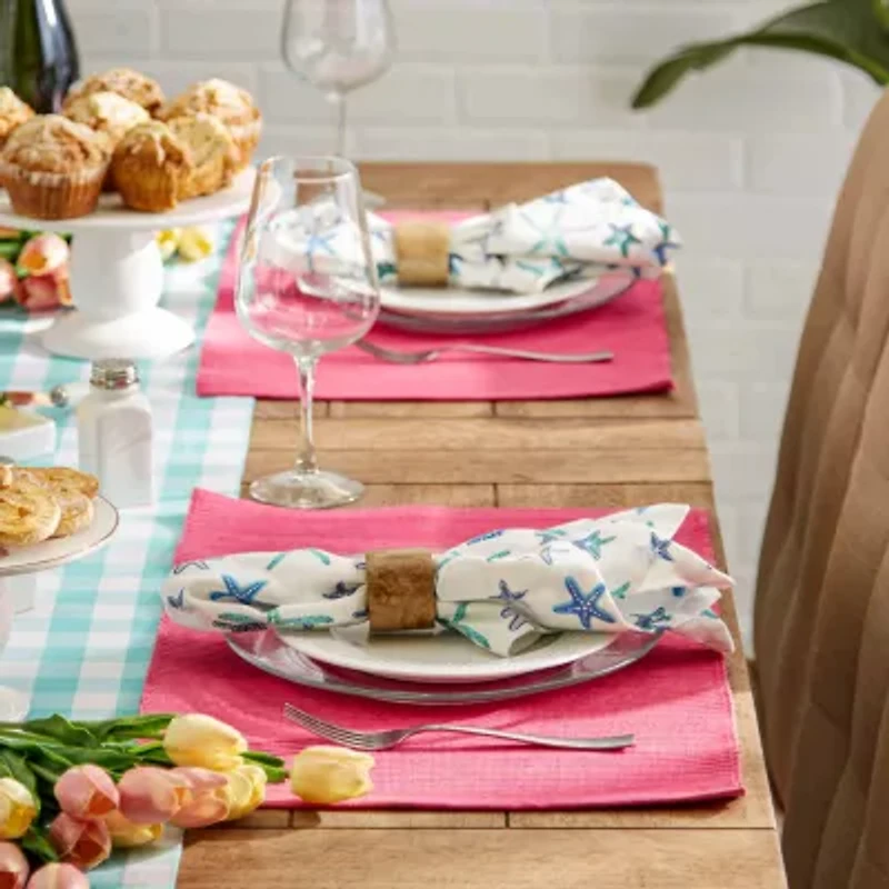 Design Imports Flamingo Ribbed 6-pc. Placemat
