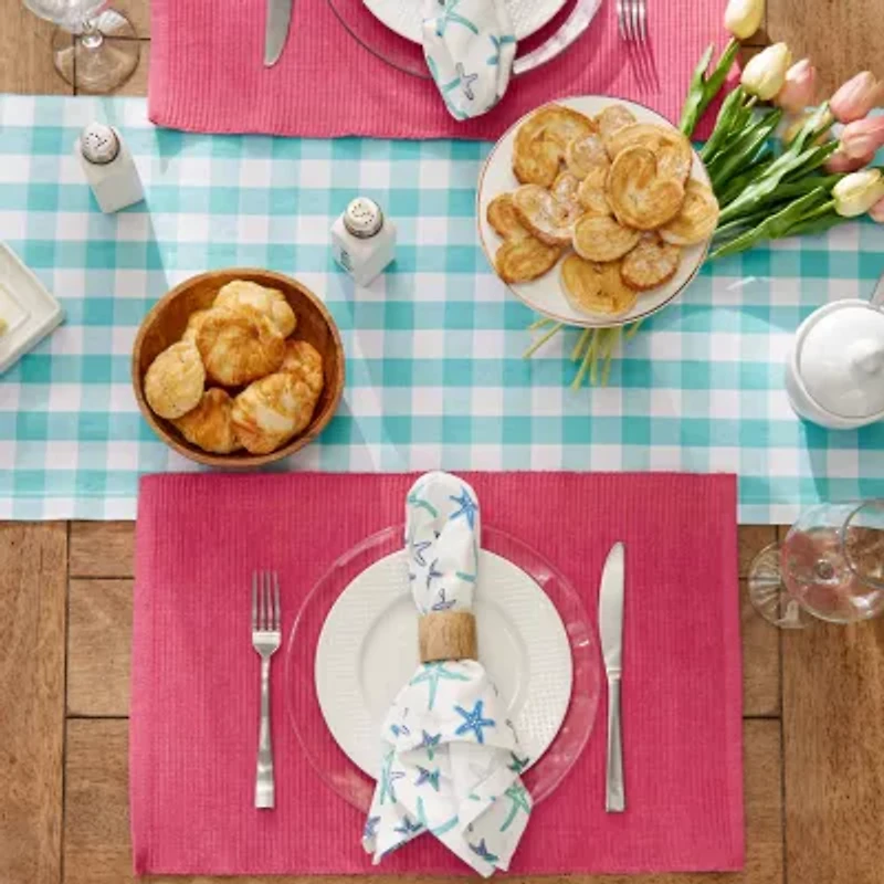 Design Imports Flamingo Ribbed 6-pc. Placemat