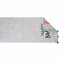 Design Imports Happy Birthday Embellished Table Runner