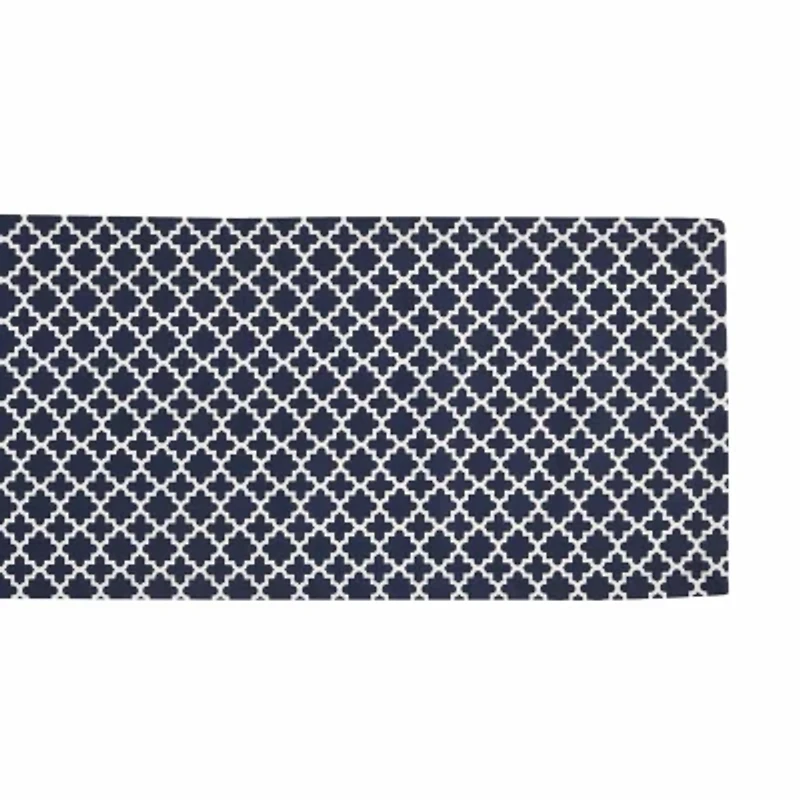 Design Imports Nautical Blue Lattice Table Runner