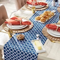 Design Imports Nautical Blue Lattice Table Runner