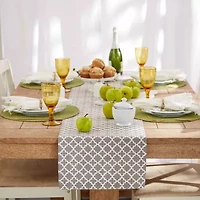Design Imports Gray Lattice Table Runner