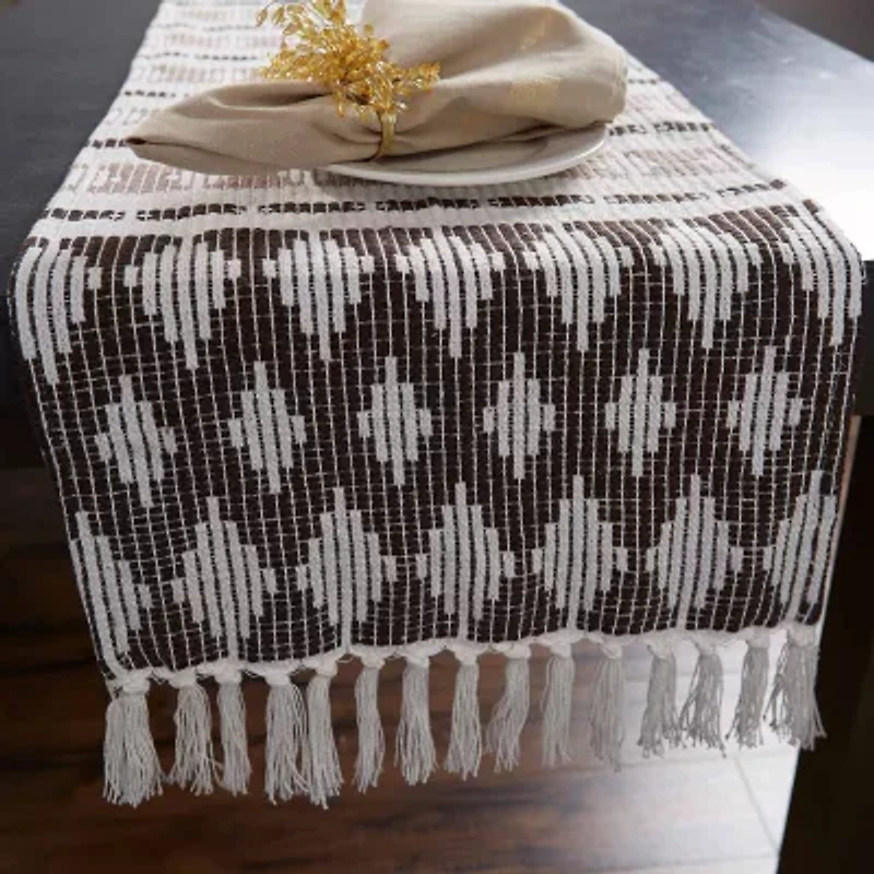 Design Imports Colby Southwest Dark Brown/Stone Table Runner