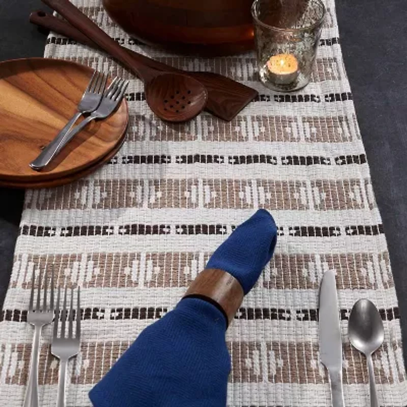 Design Imports Colby Southwest Dark Brown/Stone Table Runner