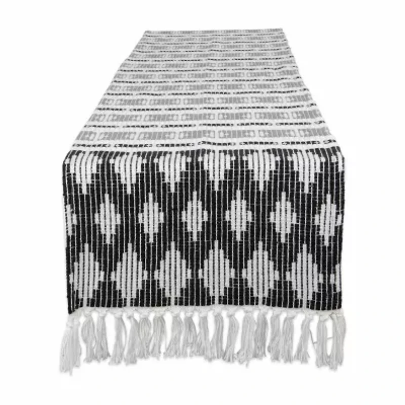 Design Imports Black/Gray Colby Southwest Table Runner