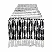 Design Imports Black/Gray Colby Southwest Table Runner