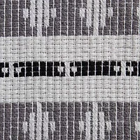 Design Imports Black/Gray Colby Southwest Table Runner