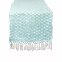Design Imports Aqua Woven Table Runner
