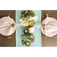 Design Imports Aqua Woven Table Runner
