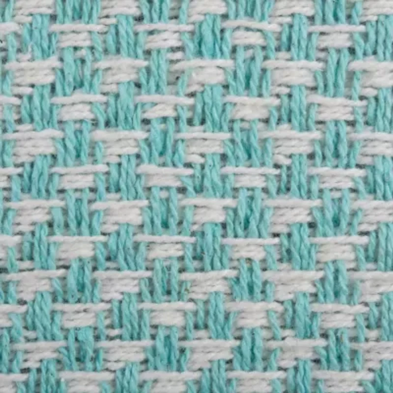 Design Imports Aqua Woven Table Runner