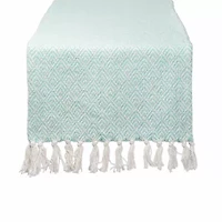 Design Imports Aqua Diamond Table Runner