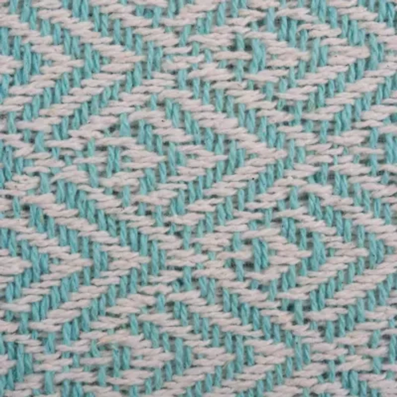 Design Imports Aqua Diamond Table Runner