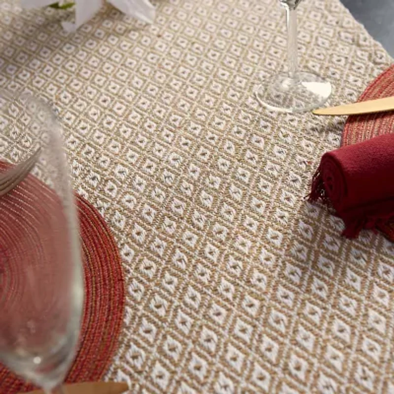 Design Imports Stone Mini Diamond Table Runner