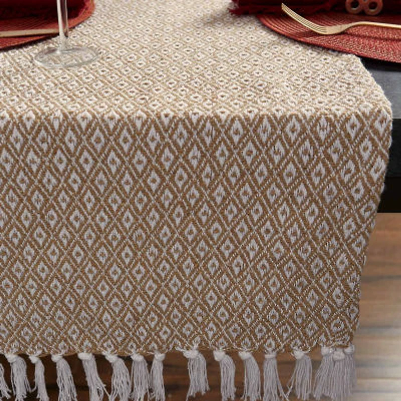 Design Imports Stone Mini Diamond Table Runner