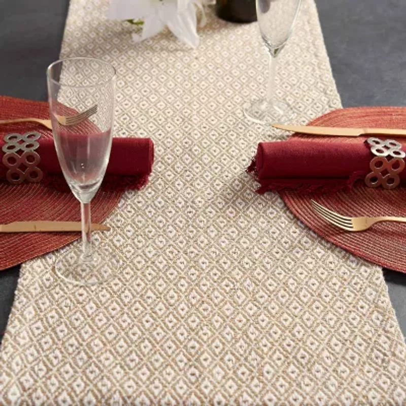 Design Imports Stone Mini Diamond Table Runner